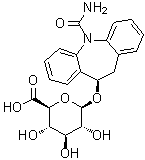 CAS # 104746-01-2, R-Licarbazepine glucuronide, (10R)-5-(Aminocarbonyl)-10,11-dihydro-5H-dibenz[b,f]azepin-10-yl beta-D-glucopyranosiduronic acid