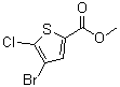 4-溴-5-氯-2-噻吩羧酸甲酯分子结构 (CAS 1047630-72-7)