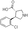structure of CAS# 1047651-79-5, (3S,4R)-4-(2-氯苯基)吡咯烷-3-羧酸