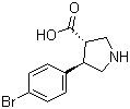 CAS # 1047654-48-7, (3S,4R)-4-(4-Bromophenyl)pyrrolidine-3-carboxylic acid