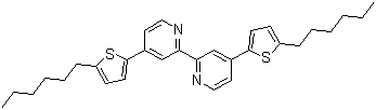 structure of CAS# 1047684-56-9, 4,4'-双(5-己基-2-噻吩基)-2,2'-联吡啶