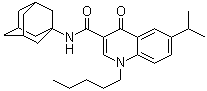 structure of CAS# 1048038-90-9, N-(Adamant-1-yl)-6-isopropyl-4-oxo-1-pentyl-1,4-dihydroquinolin-3-carboxamide