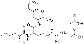 structure of CAS# 104809-29-2, L-正亮氨酰-L-精氨酰-L-苯丙氨酰胺二乙酸盐