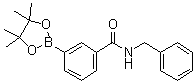 structure of CAS# 1048647-68-2, N-(苯基甲基)-3-(4,4,5,5-四甲基-1,3,2-二氧杂环戊硼烷-2-基)苯甲酰胺