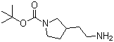 3-(2-氨基乙基)-1-吡咯烷羧酸叔丁酯分子结构 (CAS 1048920-45-1)