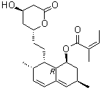 (2Z)-2-甲基-2-丁烯酸 (1S,3R,7S,8S,8aR)-1,2,3,7,8,8a-六氢-3,7-二甲基-8-[2-[(2R,4R)-四氢-4-羟基-6-氧代-2H-吡喃-2-基]乙基]-1-萘基酯分子结构 (CAS 1048973-04-1)