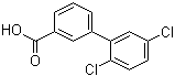2',5'-二氯-[1,1'-联苯]-3-羧酸分子结构 (CAS 1049036-18-1)