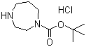 structure of CAS# 1049743-87-4, Hexahydro-1H-1,4-diazepine-1-carboxylic acid tert-butyl ester hydrochloride