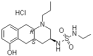 N-乙基-N'-[(3S,4aS,10aR)-1,2,3,4,4a,5,10,10a-八氢-6-羟基-1-丙基苯并[g]喹啉-3-基]氨基磺酰胺盐酸盐分子结构 (CAS 1049775-69-0)