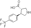 (3S,4R)-4-(4-(三氟甲基)苯基)吡咯烷-3-羧酸分子结构 (CAS 1049978-66-6)