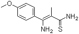 3-氨基-3-(4-甲氧基苯基)-2-甲基-2-硫代丙烯酰胺分子结构 (CAS 1050392-22-7)