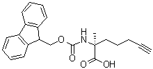 (2S)-2-[[芴甲氧羰基]氨基]-2-甲基-6-庚炔酸分子结构 (CAS 1050501-65-9)