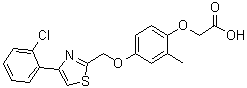 2-[4-[[4-(2-氯苯基)-2-噻唑基]甲氧基]-2-甲基苯氧基]乙酸分子结构 (CAS 1050506-75-6)