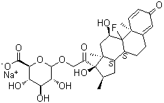 CAS # 105088-07-1, 9-Fluoro-11beta,17-dihydroxy-16beta-methyl-3,20-dioxopregna-1,4-dien-21-yl glucosiduronic acid sodium salt