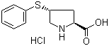structure of CAS# 105107-84-4, cis-4-Phenylthio-L-proline hydrochloride