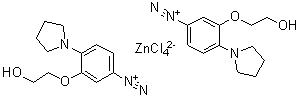 CAS 登录号：105185-95-3, 二[3-(2-羟基乙氧基)-4-(1-吡咯烷基)偶氮苯]四氯锌酸盐