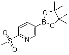 structure of CAS# 1052138-94-9, 2-(Methylsulfonyl)pyridine-5-boronic acid pinacol ester