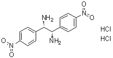 (1S,2S)-1,2-二(4-硝基苯基)-1,2-乙二胺二盐酸盐分子结构 (CAS 1052707-07-9)