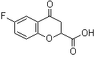 6-氟-4-氧代色满-2-羧酸分子结构 (CAS 105300-40-1)