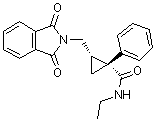 CAS # 105310-73-4, cis-2-[(1,3-Dihydro-1,3-dioxo-2H-isoindol-2-yl)methyl]-N-ethyl-1-phenylcyclopropanecarboxamide