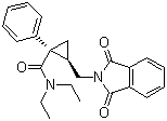 structure of CAS# 105310-75-6, 顺式-2-[(1,3-二氢-1,3-二氧-2H-异吲哚-2-基)甲基-N,N-二乙基-1-苯基环丙烷甲酰胺