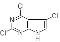 2,4,5-三氯-7H-吡咯并[2,3-d]嘧啶分子结构 (CAS 1053228-28-6)