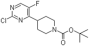 4-(2-氯-5-氟-4-嘧啶基)-1-哌啶甲酸叔丁酯分子结构 (CAS 1053657-03-6)