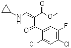 structure of CAS# 105392-26-5, 2,4-二氯-alpha-[(环丙基氨基)亚甲基]-5-氟-beta-氧代苯丙酸甲酯