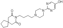 CAS # 105496-33-1, 5-Hydroxybuspirone, 8-[4-[4-(5-Hydroxy-2-pyrimidinyl)-1-piperazinyl]butyl]-8-azaspiro[4.5]decane-7,9-dione
