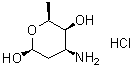 3-氨基-2,3,6-三脱氧-beta-L-吡喃来苏己糖盐酸盐分子结构 (CAS 105497-63-0)