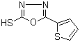 structure of CAS# 10551-15-2, 5-(2-Thienyl)-1,3,4-oxadiazole-2-thiol