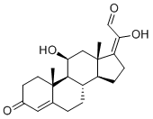 (11β,17E)-11,20-二羟基-3-氧代孕甾烷-4,17-二烯-21-醛分子结构 (CAS 105562-12-7)