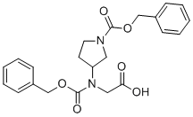 CAS # 1056211-06-3, 3-(R)-(benzyloxycarbonyl-carboxymethyl-amino)-pyrrolidine-1-carboxylic acid benzyl