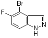 structure of CAS# 1056264-22-2, 4-溴-5-氟-1H-吲唑