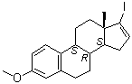 17-碘-3-甲氧基雌甾-1,3,5(10),16-四烯分子结构 (CAS 105644-55-1)
