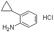 2-环丙基苯胺盐酸盐分子结构 (CAS 1056454-83-1)