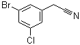 3-溴-5-氯苯乙腈分子结构 (CAS 1056454-88-6)