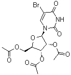 structure of CAS# 105659-32-3, 5-Bromouridine 2',3',5'-triacetate