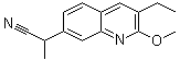 3-乙基-2-甲氧基-alpha-甲基-7-喹啉乙腈分子结构 (CAS 1056892-09-1)