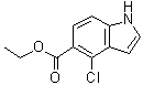 structure of CAS# 1057076-56-8, 4-氯-1H-吲哚-5-羧酸乙酯