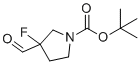 叔-丁基3-氟-3-甲酰基吡咯烷-1-羧酸酯分子结构 (CAS 1057322-52-7)