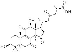 CAS # 105742-76-5, Ganoderic acid C 6, (3beta,12beta)-3,12-Dihydroxy-7,11,15,23-tetraoxo-lanost-8-en-26-oic acid, 12-Deacetylganoderic acid H