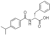 N-[4-(1-甲基乙基)苯甲酰基]-D-苯丙氨酸分子结构 (CAS 105746-38-1)