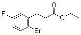 2-溴-5-氟苯丙酸乙酯分子结构 (CAS 1057674-00-6)