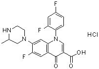 替马沙星盐酸盐分子结构 (CAS 105784-61-0)