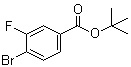 structure of CAS# 1057961-75-7, 4-Bromo-3-fluorobenzoic acid 1,1-dimethylethyl ester