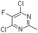 4,6-二氯-5-氟-2-甲基嘧啶分子结构 (CAS 105806-13-1)
