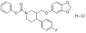 CAS # 105812-85-9, Paroxetine Impurity 24 HCl, Phenyl (3RS,4RS)-3-((benzo[d][1,3]dioxol-5-yloxy)methyl)-4-(4- fluorophenyl)piperidine-1-carboxylate hydrochloride