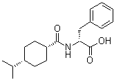 顺式-N-[[4-(异丙基)环己基]羰基]-D-苯丙氨酸分子结构 (CAS 105816-06-6)