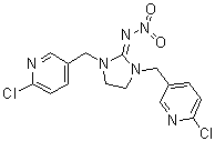 1,3-二[(6-氯-3-吡啶基)甲基]-N-硝基-2-咪唑烷亚胺分子结构 (CAS 105828-41-9)